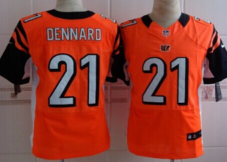Men's Cincinnati Bengals #21 Darqueze Dennard Orange Nik Elite Jersey