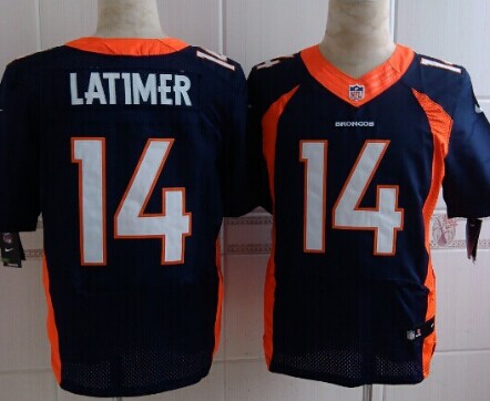 Men's Denver Broncos #14 Cody Latimer Blue Nik Elite Jersey