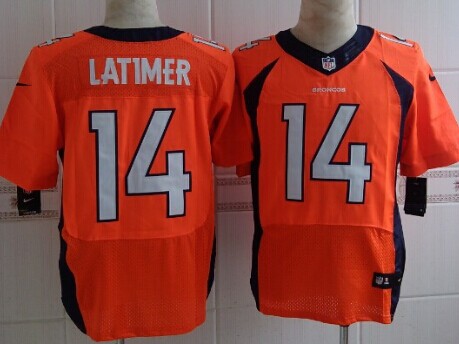 Men's Denver Broncos #14 Cody Latimer Orange Nik Elite Jersey