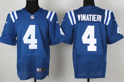 Men's Indianapolis Colts #4 Adam Vinatieri Blue Nik Elite Jersey