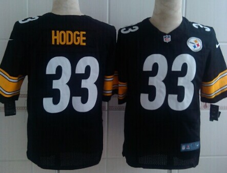 Men's Pittsburgh Steelers Retired Player #33 Merril Hodge Black Nike Elite Jersey