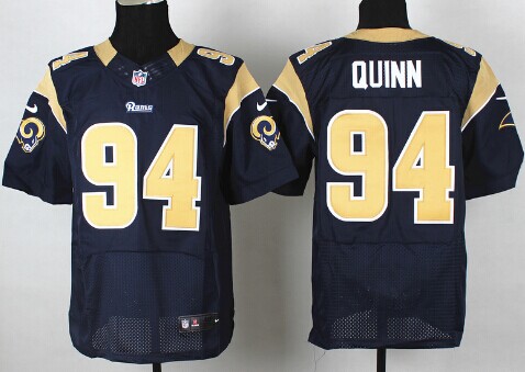 Men's St. Louis Rams #94 Robert Quinn Navy Blue  Nik Elite Jersey