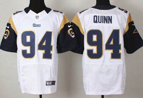 Men's St. Louis Rams #94 Robert Quinn White Nik Elite Jersey
