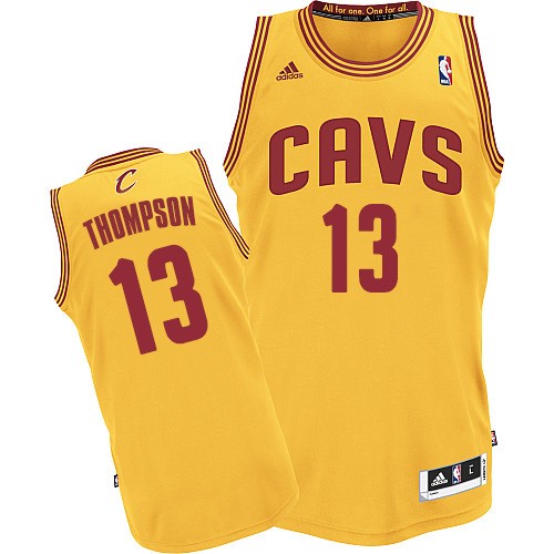 Men's Cleveland Cavaliers #13 Tristan Thompson Yellow CAVS Swingman Throwback Jersey