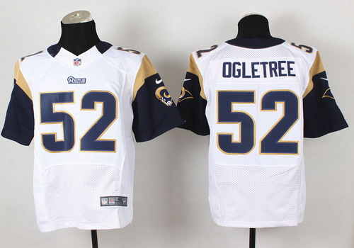 Men's St. Louis Rams #52 Alec Ogletree White Nik Elite Jersey