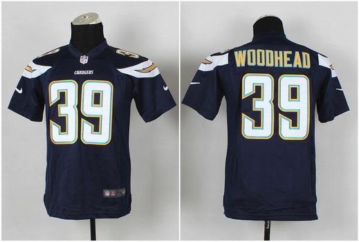 Kid's San Diego Chargers #39 Danny Woodhead 2013 Navy Blue Nik Game Jersey