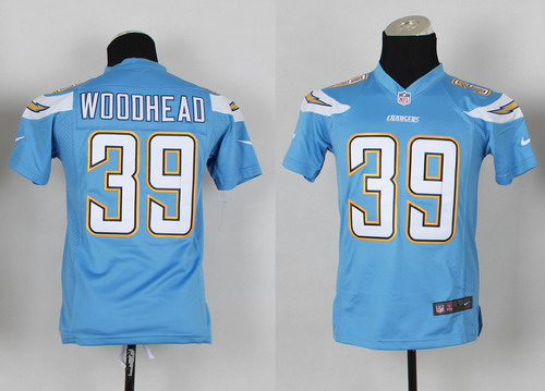 Kid's San Diego Chargers #39 Danny Woodhead 2013 Light Blue Nik Game Jersey