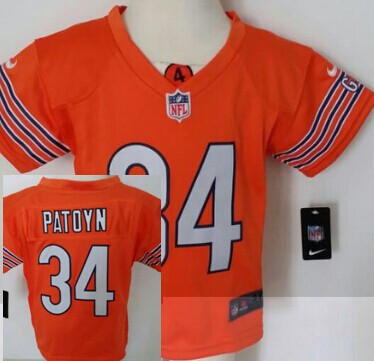 Toddler's Chicago Bears #34 Walter Payton Orange Nik Football Jersey