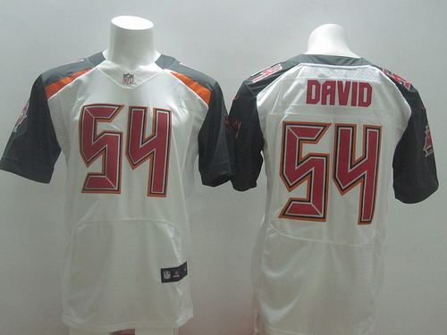 Men's Tampa Bay Buccaneers #54 Lavonte David 2014 White Nik Elite Jersey