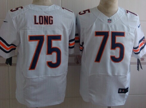 Men's Chicago Bears #75 Kyle Long White Nik Elite Jersey