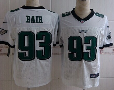 Men's Philadelphia Eagles #93 Brandon Bair White Nik Elite Jersey