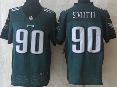 Men's Philadelphia Eagles #90 Marcus Smith Dark Green Nik Elite Jersey