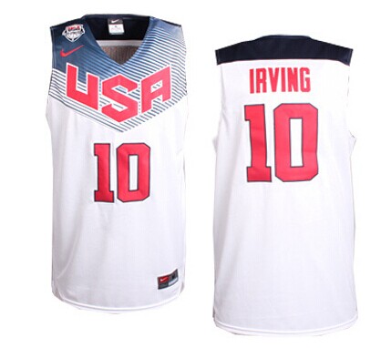 Men's 2014 FIBA Team USA Basketball Jersey  #10 Kyrie Irving White