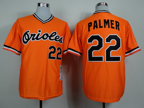 Men's Baltimore Orioles #22 Jim Palmer 1982 Orange Pullover Throwback Jersey