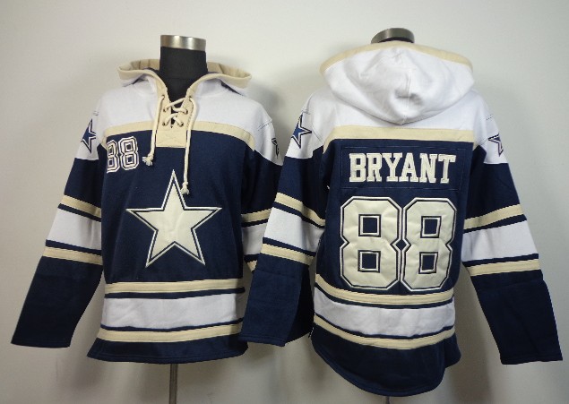 NFLPLAYERS Dallas Cowboys #88 Dez Bryant Blue Hoody