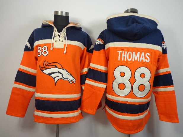 NFLPLAYERS Denver Broncos #88 Demaryius Thomas Orange Hoody