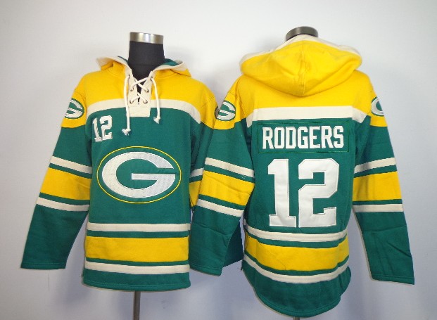 NFLPLAYERS Green Bay Packers #12 Aaron Rodgers Green Hoody