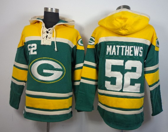 NFLPLAYERS Green Bay Packers #52 Clay Matthews Green Hoody