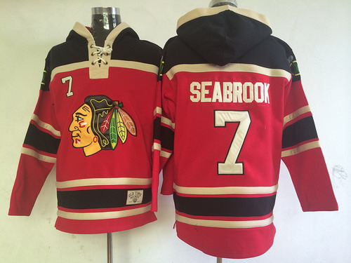 Chicago Blackhawks #7 Brent Seabrook Red Old Time Hockey hoodies
