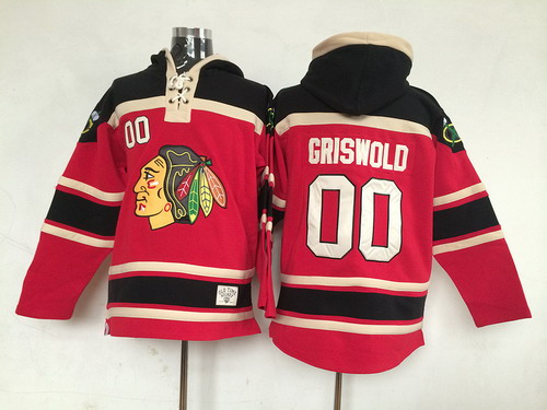 Chicago Blackhawks #00 Clark Griswold Red Old Time Hockey hoodies