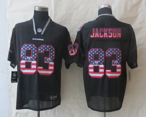 Men's Tampa Bay Buccaneers #83 Vincent Jackson 2014 USA Flag Fashion Black Nik Elite Jerseys