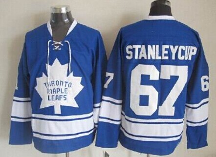 Men's Toronto Maple Leafs #67 Stanley Cup Blue Third Throwback CCM Jersey