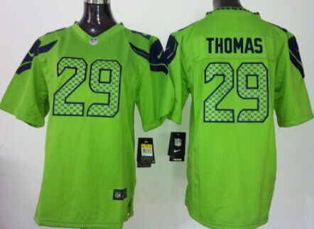 Kid's Seattle Seahawks #29 Earl Thomas III  Green  Nik Game Jersey