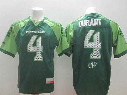 Men's CFL Saskatchewan Roughriders #4 Darian Durant Alternate Green Football Jersey