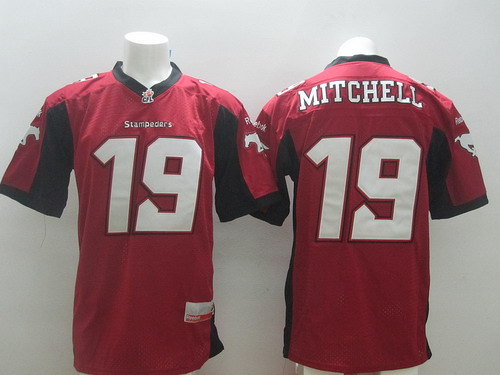 CFL Calgary Stampeders #19 Bo Levi Mitchell Red Jersey