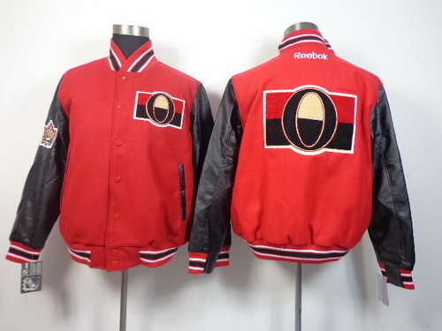 NHL Team Jacket Ottawa Senators Blank Red Wool Fabric 