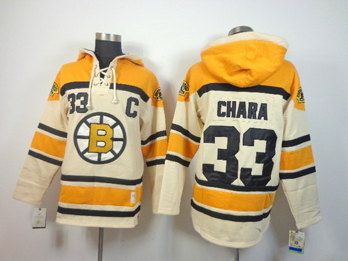 Boston Bruins #33 Zdeno Chara Cream Hoody