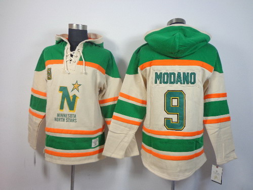 Dallas Stars #9 Mike Modano Cream Hoody