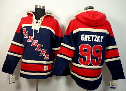 New York Rangers #99 Wayne Gretzky Dark Blue Hoody