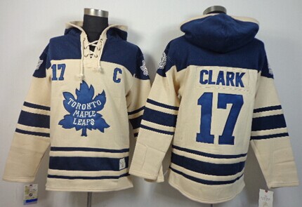 Toronto Maple Leafs #17 Wendel Clark Cream Hoody