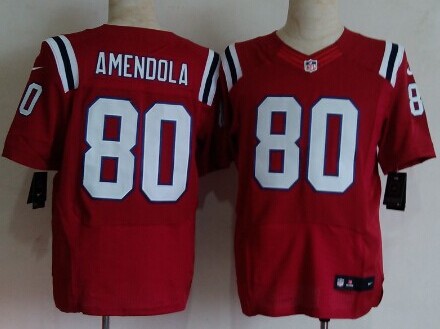Men's New England Patriots #80 Danny Amendola Red Nik Elite Jersey