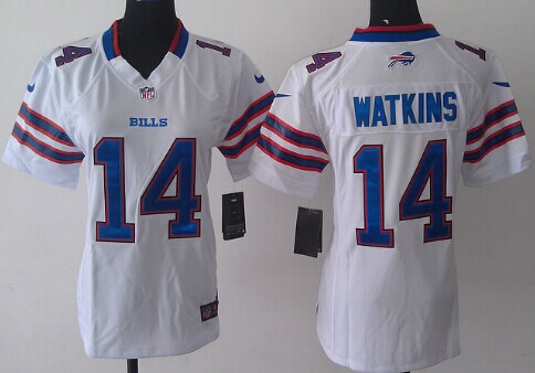 Women's Buffalo Bills #14 Sammy Watkins White Nik Limited Jersey