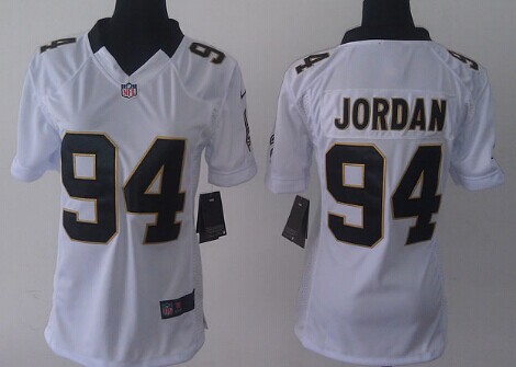 Women's New Orleans Saints #94 Cameron Jordan White Nik Limited Jersey