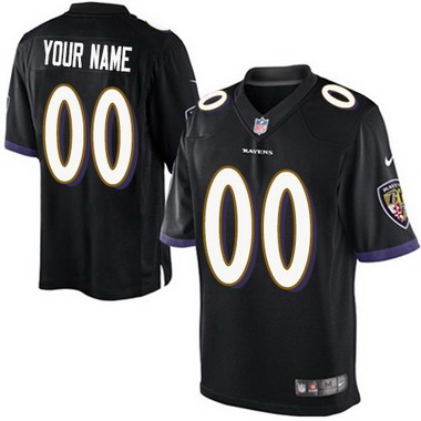 Kids' Nike Baltimore Ravens Customized 2013 Black Game Jersey