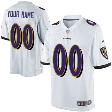 Kids' Nike Baltimore Ravens Customized 2013 White Game Jersey