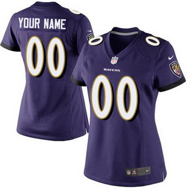 Women's Nike Baltimore Ravens Customized Purple Vapor Limited Jersey