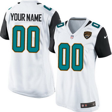 Women's Nike Jacksonville Jaguars Customized Nike White Game Jersey