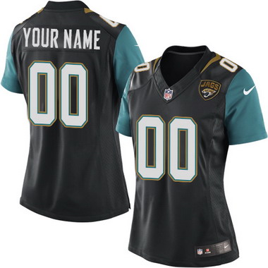 Women's Nike Jacksonville Jaguars Customized Nike Black Game Jersey