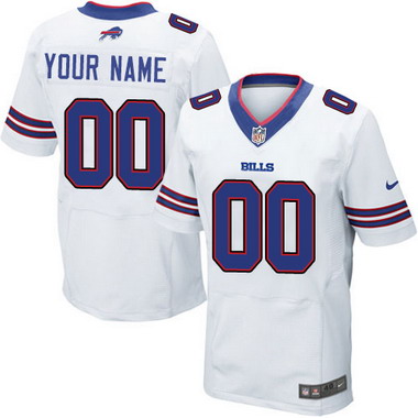 Men's Nike Buffalo Bills Customized White Elite Jersey