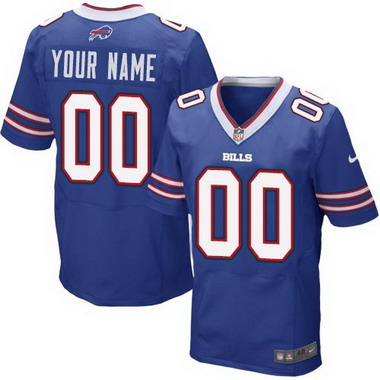 Men's Nike Buffalo Bills Customized Light Blue Elite Jersey