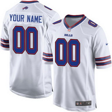 Men's Nike Buffalo Bills Customized White Limited Jersey