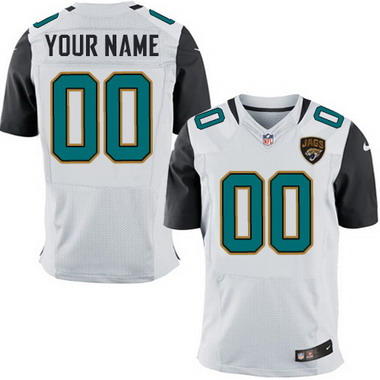 Men's Nike Jacksonville Jaguars Customized Nike White Elite Jersey
