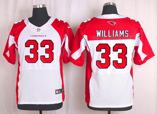 Men's Arizona Cardinals #33 Kerwynn Williams White Road NFL Nike Elite Jersey
