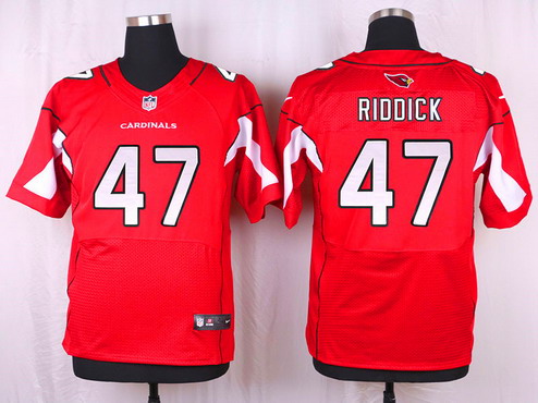 Men's Arizona Cardinals #47 Shaq Riddick Red Team Color NFL Nike Elite Jersey