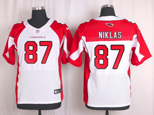 Men's Arizona Cardinals #87 Troy Niklas White Road NFL Nike Elite Jersey