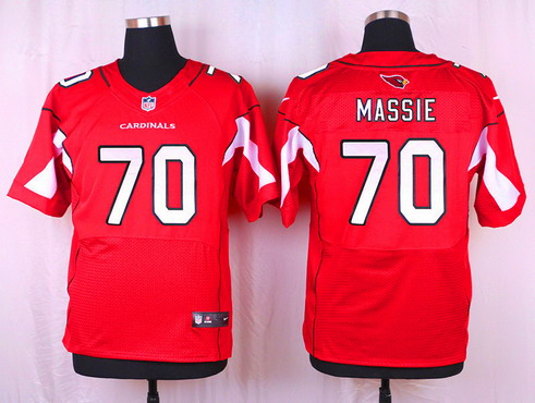 Men's Arizona Cardinals #70 Bobby Massie Red Team Color NFL Nike Elite Jersey